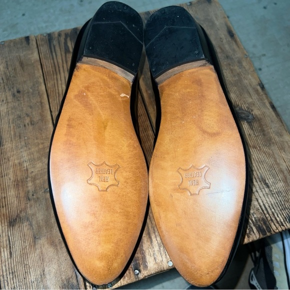 Y2K Stacy Adams Black Leather Men’s Tapered Toe Loafers Size 11M main image 7